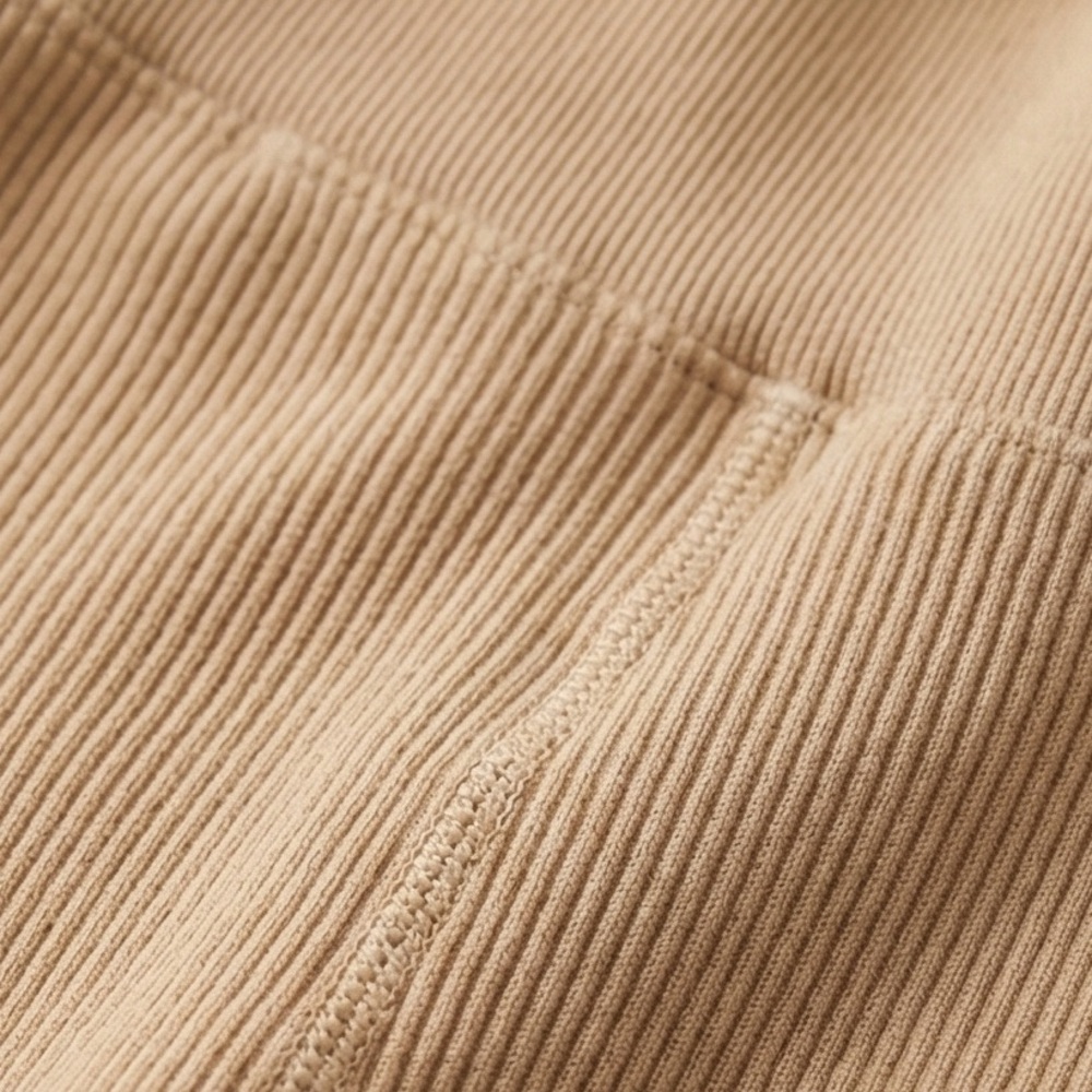 Zenana Women’s Ribbed Leggings in Tan - Picture 5 of 5